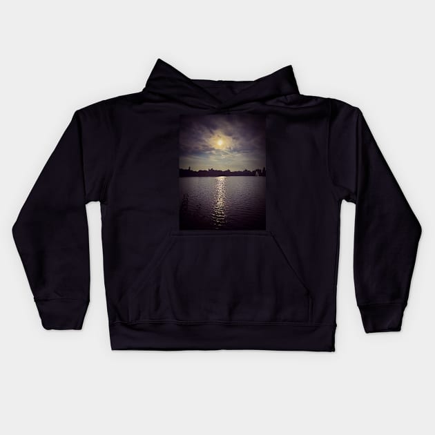 Central Park Skyline Sunset NYC Kids Hoodie by eleonoraingrid